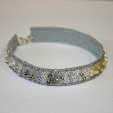 Silver and grey bangle by textile artist Mary Taylor