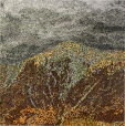 Skiddaw in winter (14x28cms) by textile artist Mary Taylor SOLD